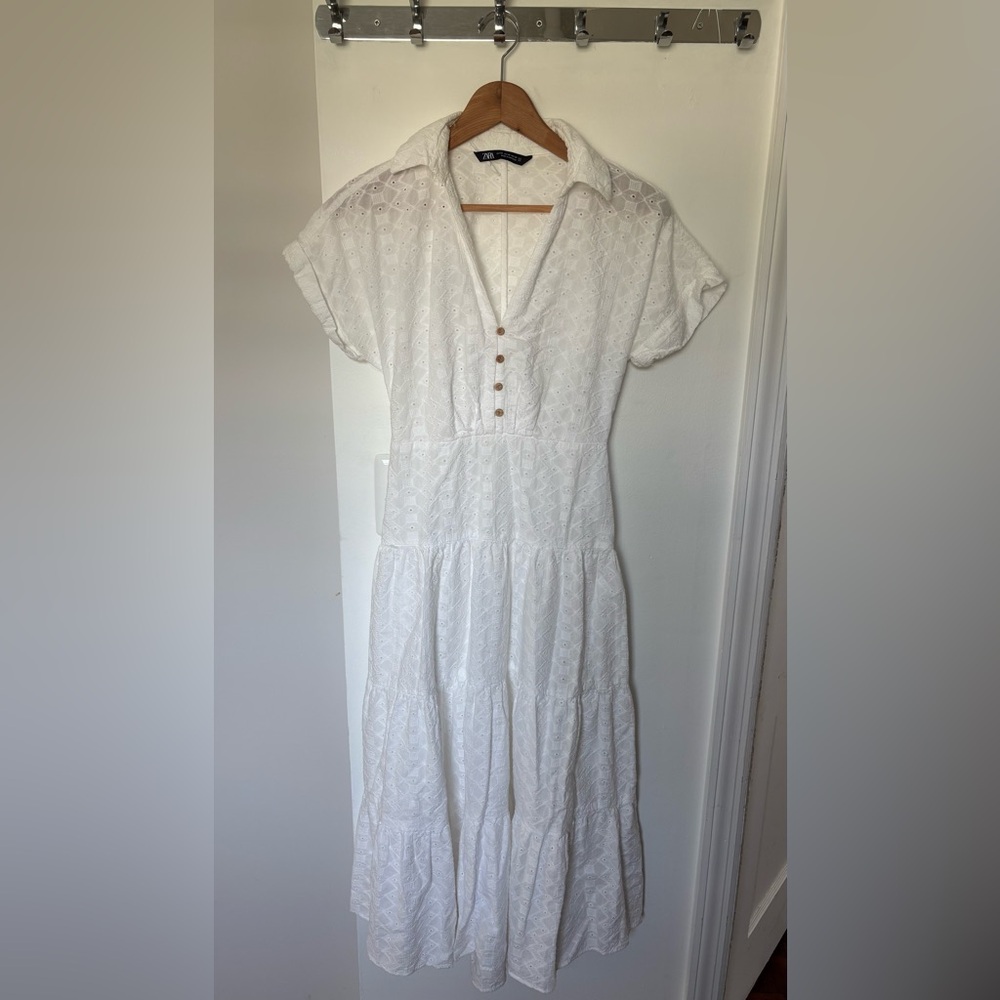 Zara White Maxi Dress